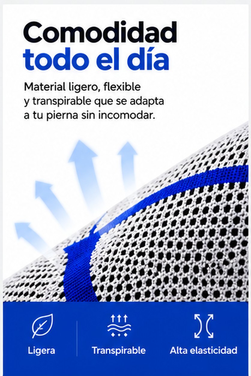 Comodidad todo el día: material ligero, transpirable y de alta elasticidad