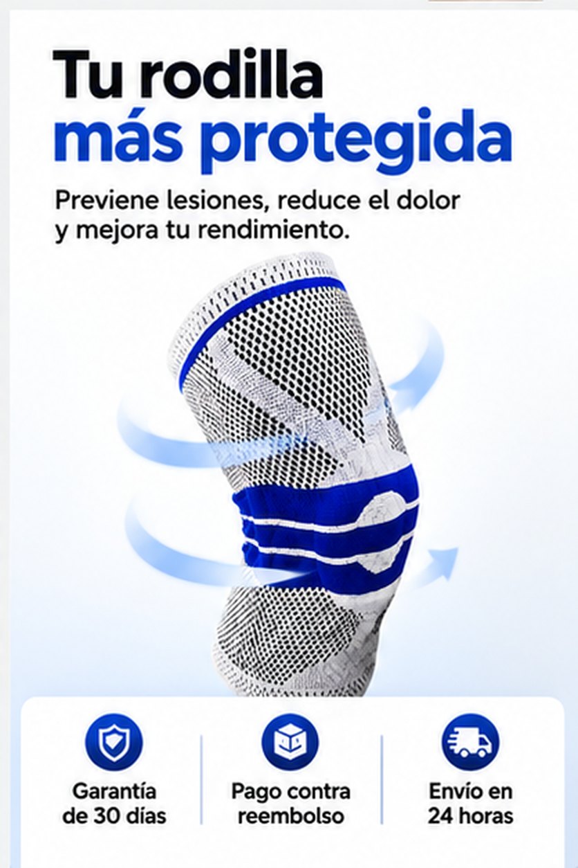 Tu rodilla más protegida — garantía 30 días, pago contra reembolso, envío 24h